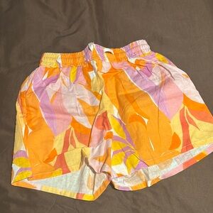 Peppermayo Orange and Pink Bike Shorts